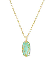 Load image into Gallery viewer, KS Elle Lattice Frame Large Long Pendant Necklace
