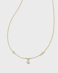 KS 14k Floating Lab Grown White Diamond Pendant Necklace