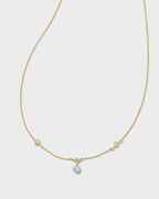 KS 14k Floating Lab Grown White Diamond Pendant Necklace