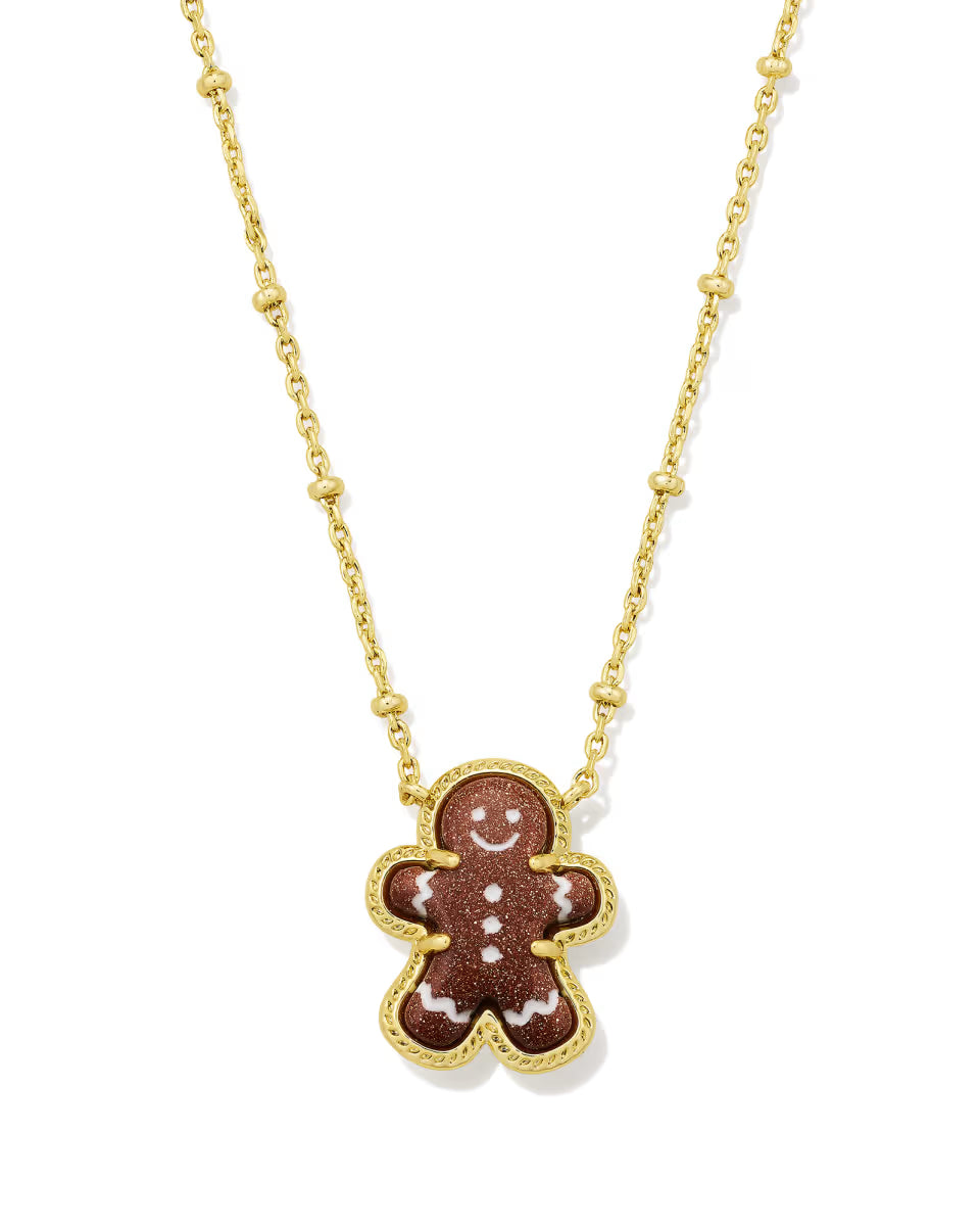 KS Gingerbread Short Pendant Necklace
