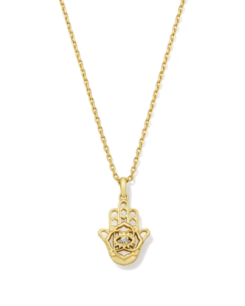 KS Hamsa Short Pendant Necklace