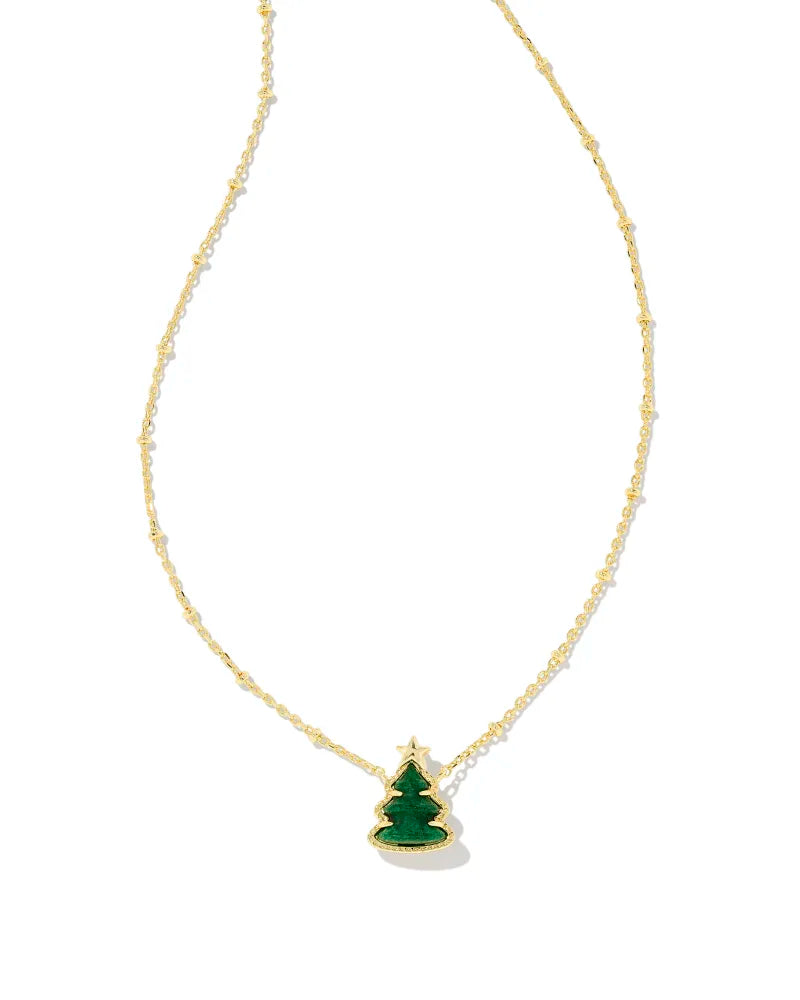 KS Holiday Tree Short Pendant Necklace