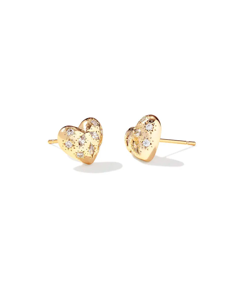 KS Holland Heart Stud Earrings