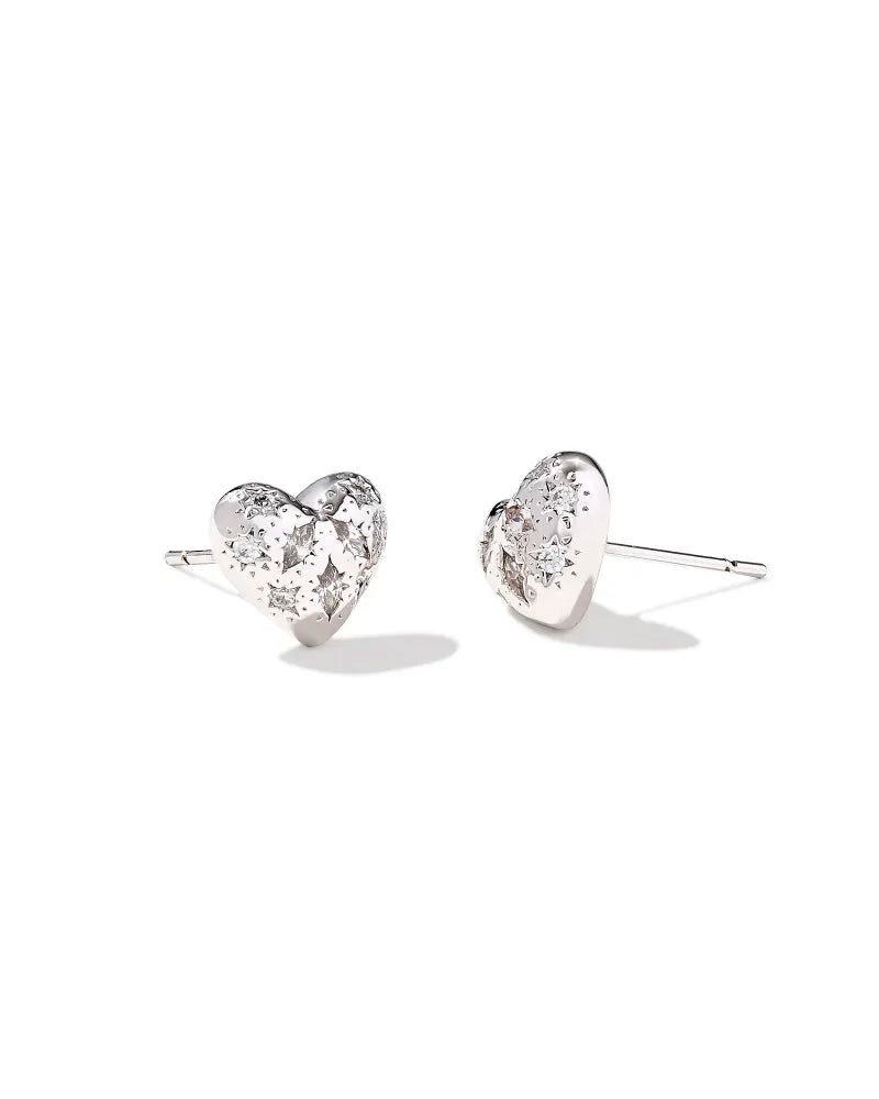 KS Holland Heart Stud Earrings