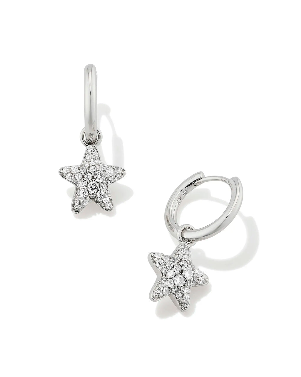 KS Jae Star Pave Huggie Earrings