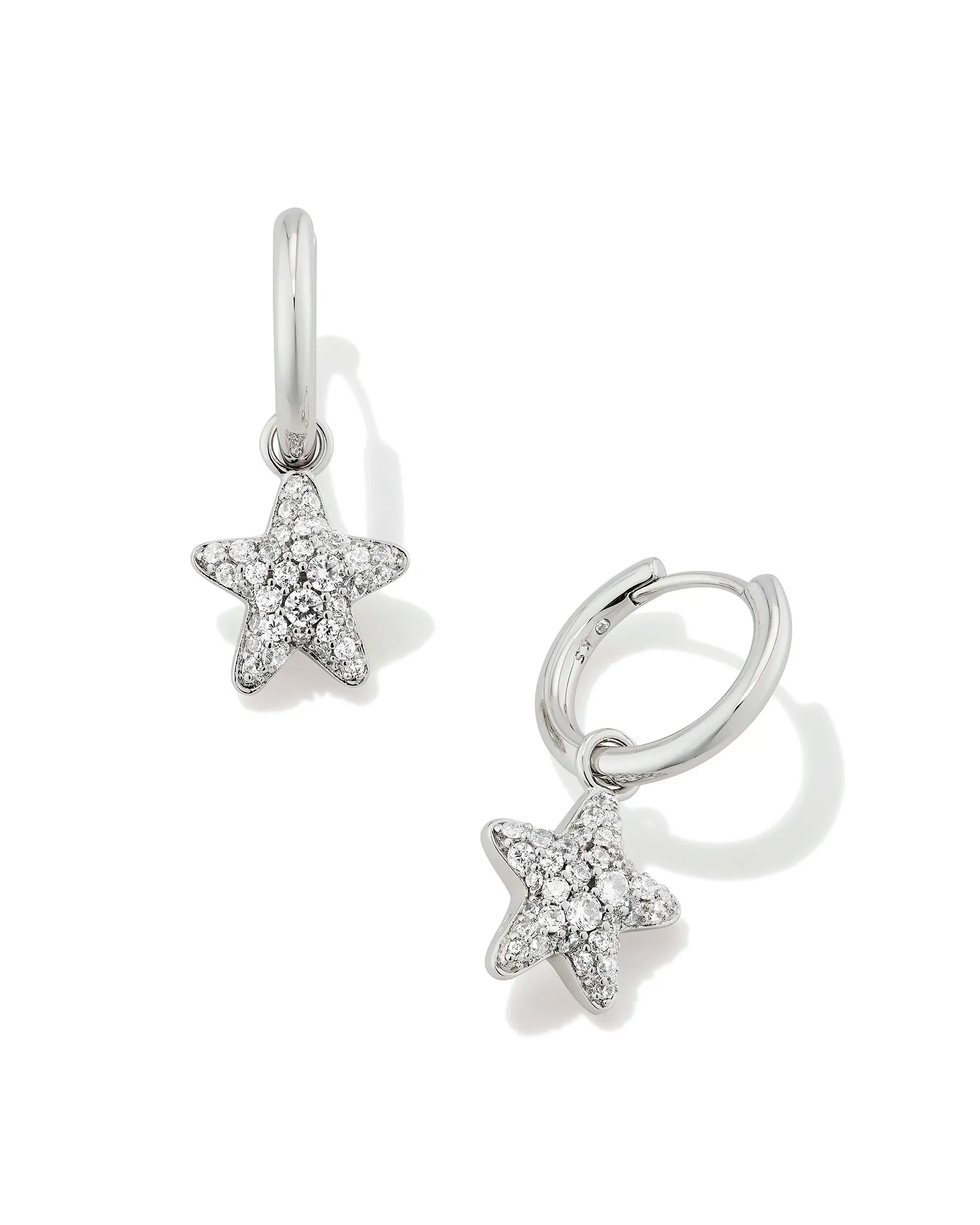 KS Jae Star Pave Huggie Earrings