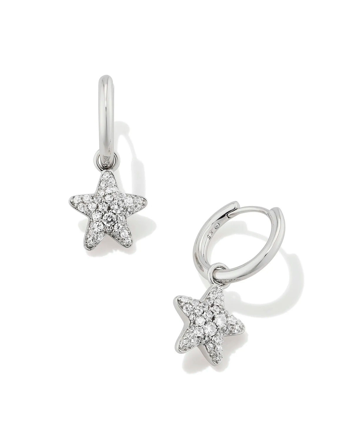 KS Jae Star Pave Huggie Earrings