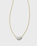 KS 14k Lab Grown White Diamond Toi Et Moi Small Pendant Necklace