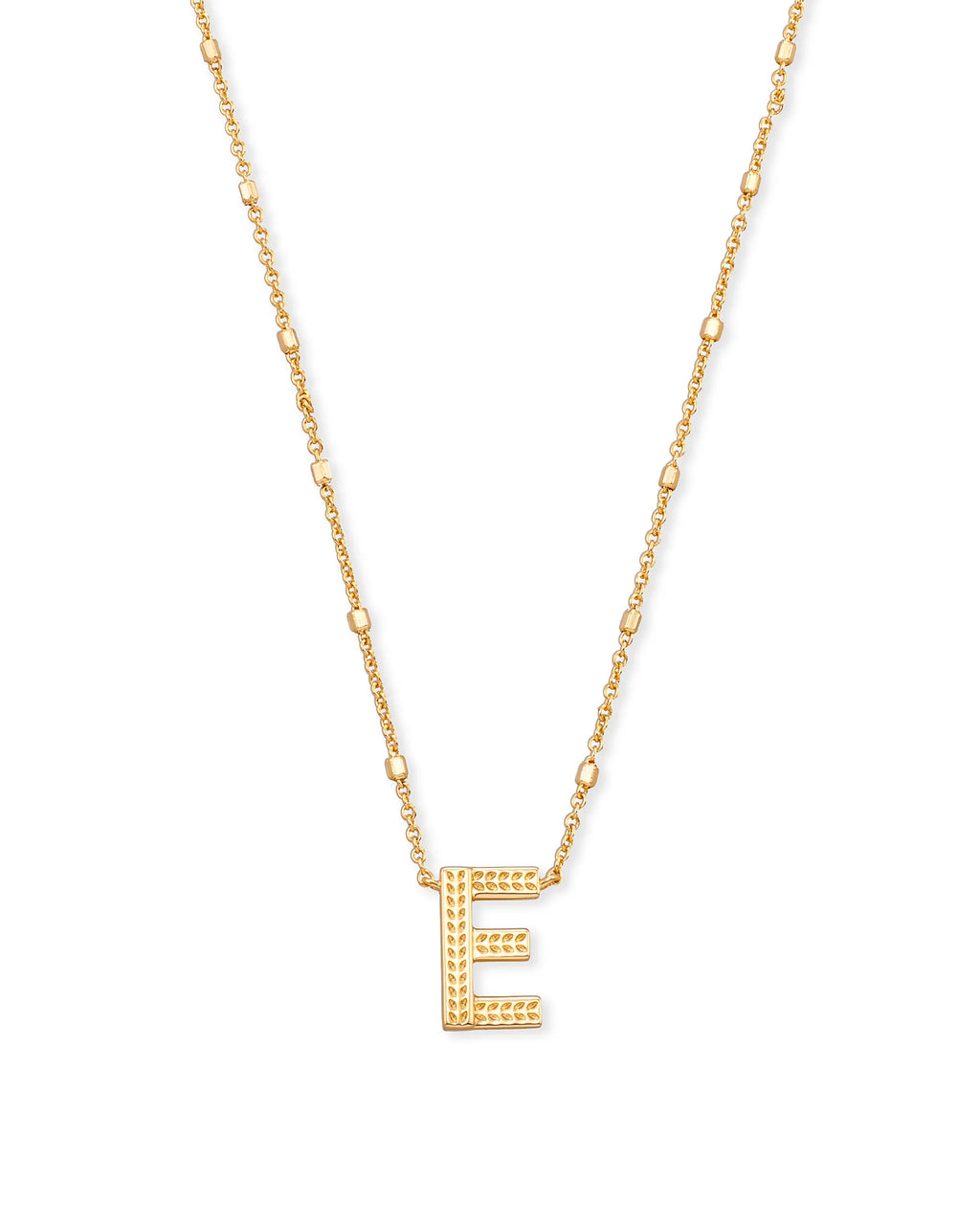 KS Letter E Pendant Necklace