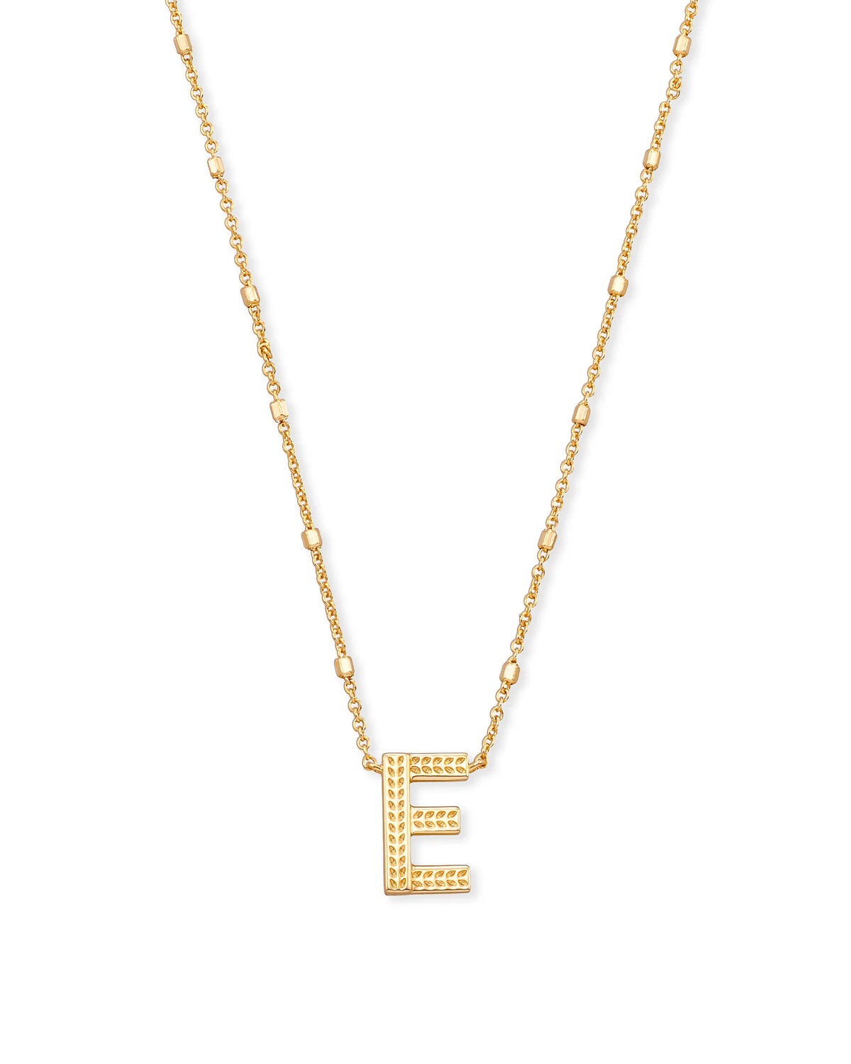 KS Letter E Pendant Necklace
