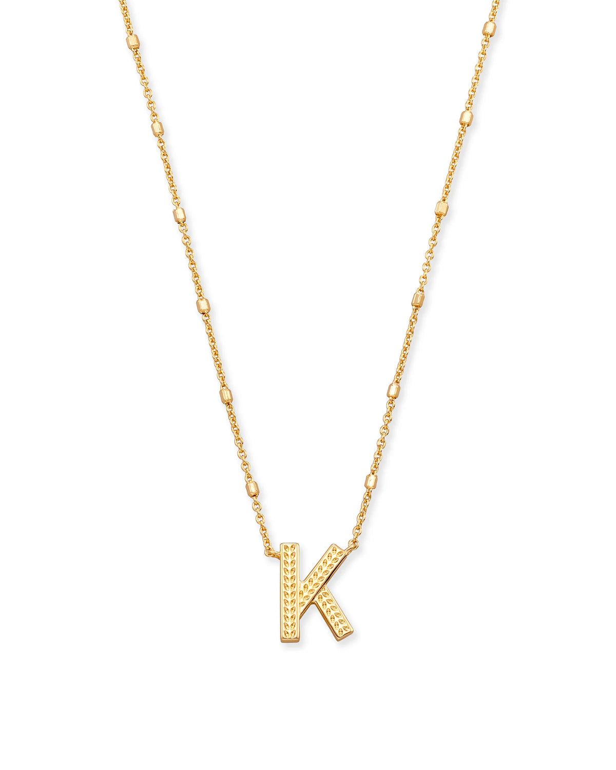 KS Letter K Pendant Necklace
