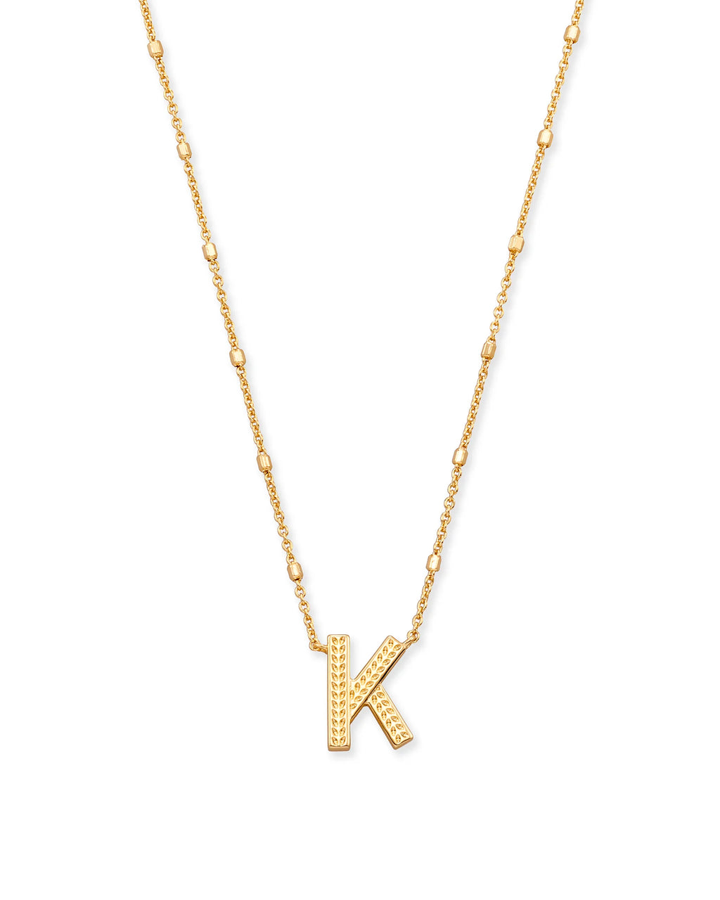 KS Letter K Pendant Necklace