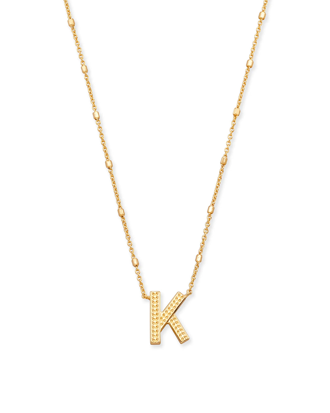 KS Letter K Pendant Necklace