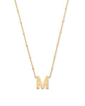 KS Letter M Pendant Necklace