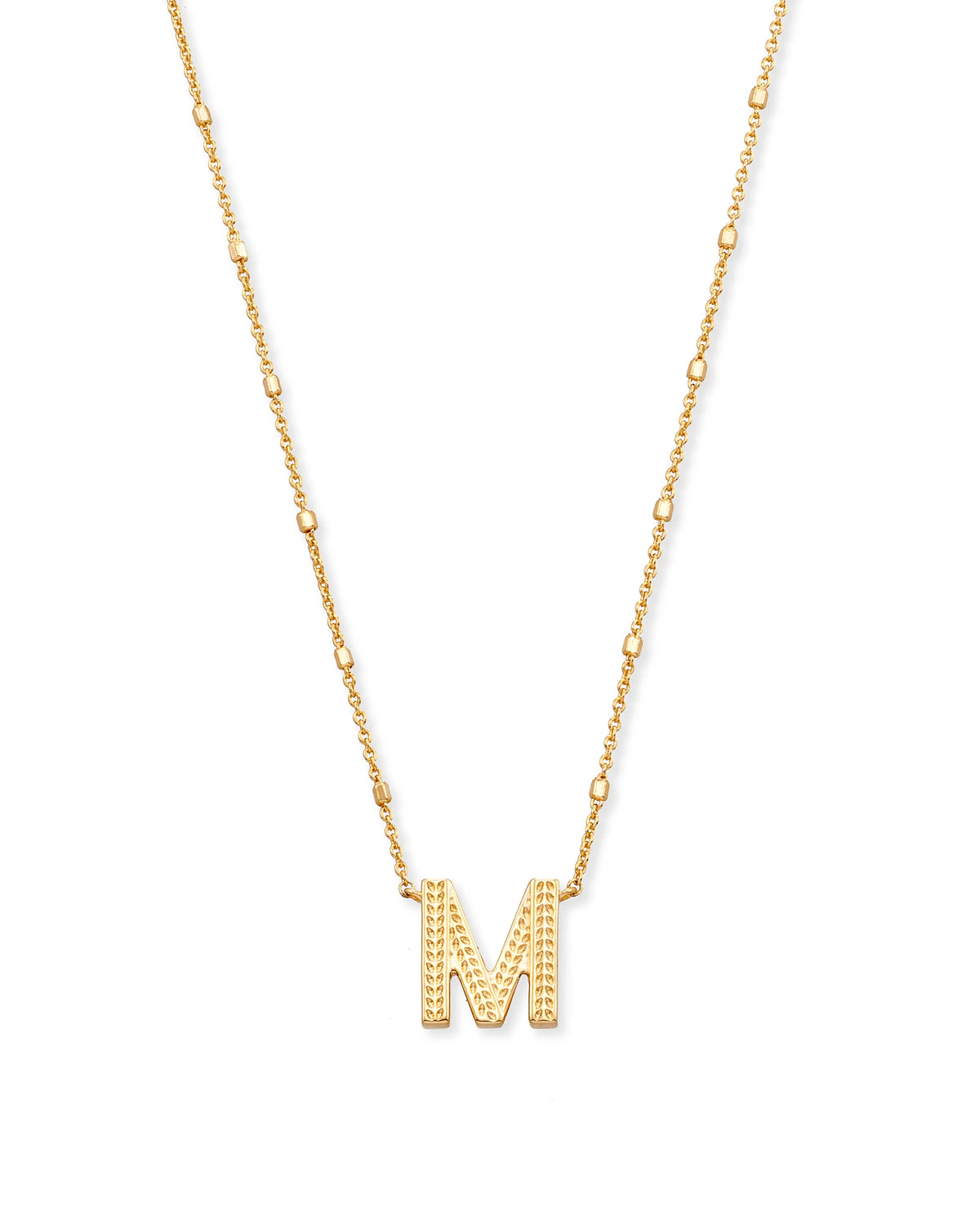 KS Letter M Pendant Necklace