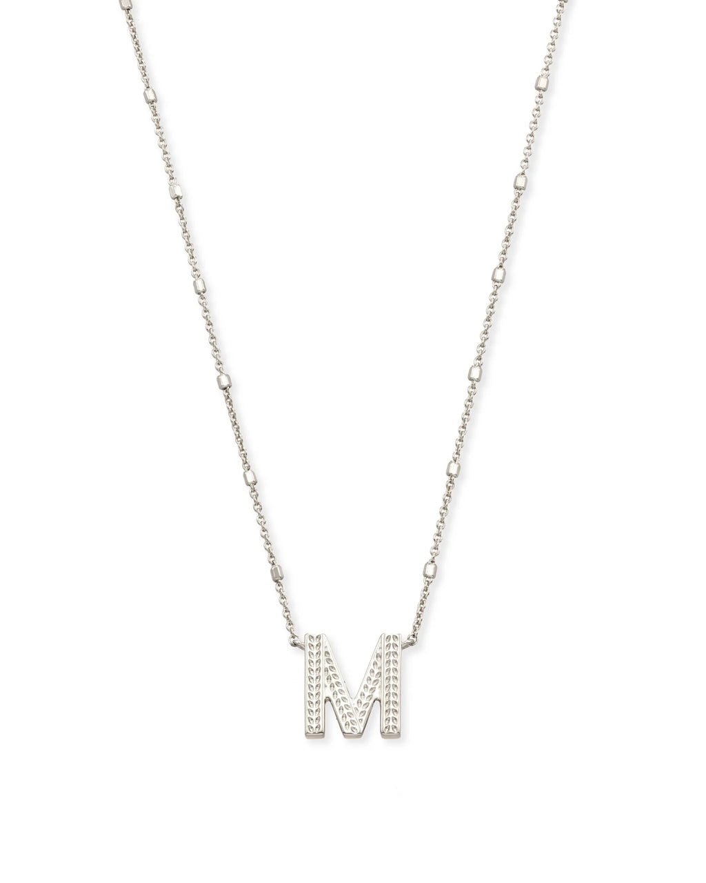 KS Letter M Pendant Necklace