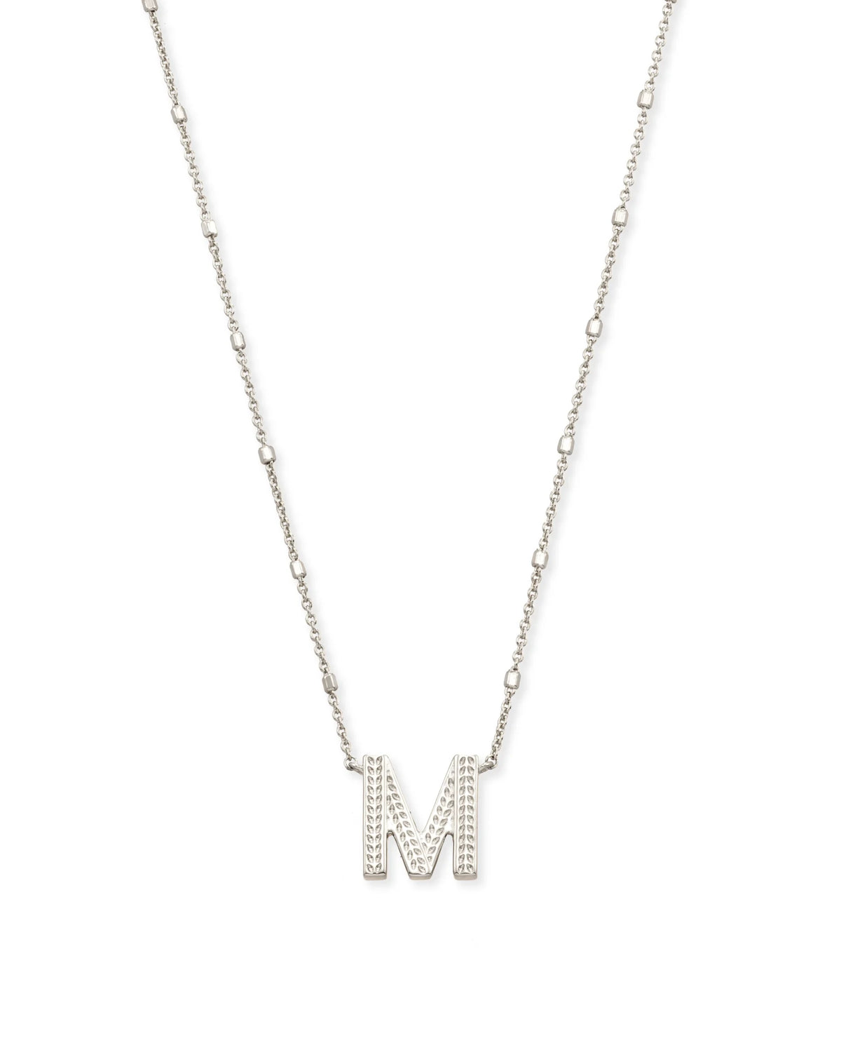 KS Letter M Pendant Necklace