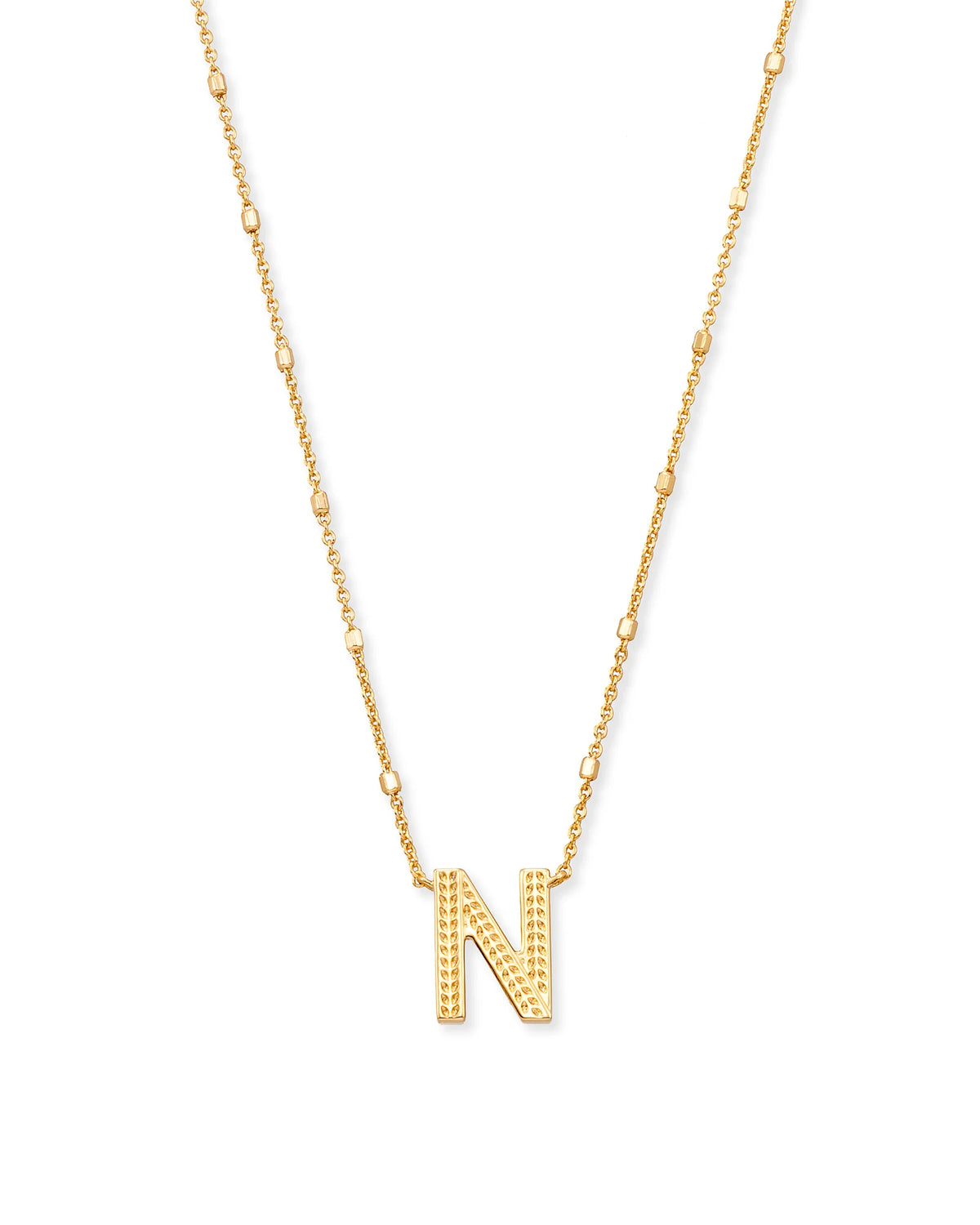 KS Letter N Pendant Necklace