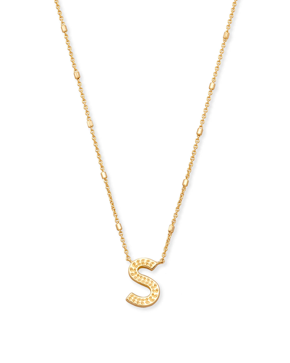 KS Letter S Pendant Necklace