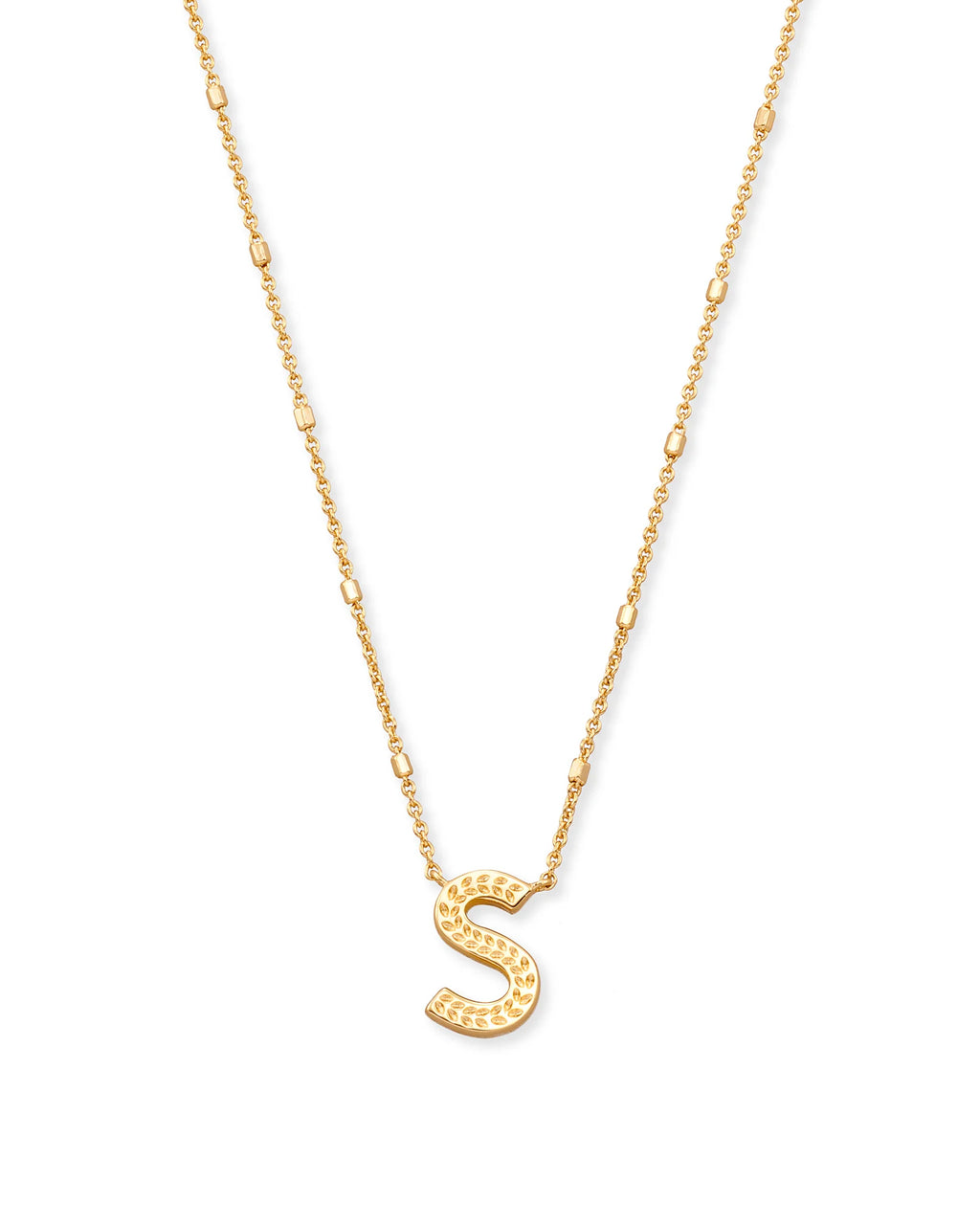 KS Letter S Pendant Necklace