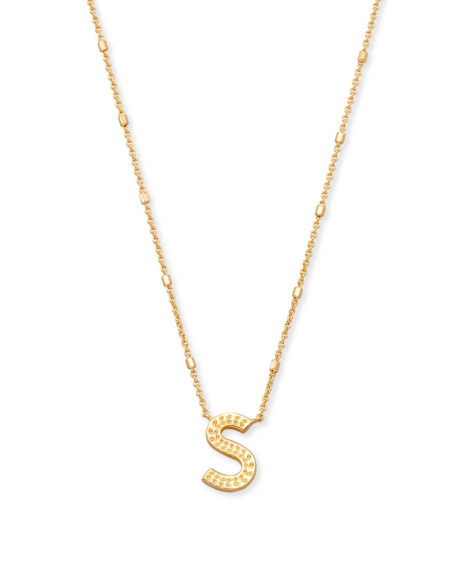 KS Letter S Pendant Necklace