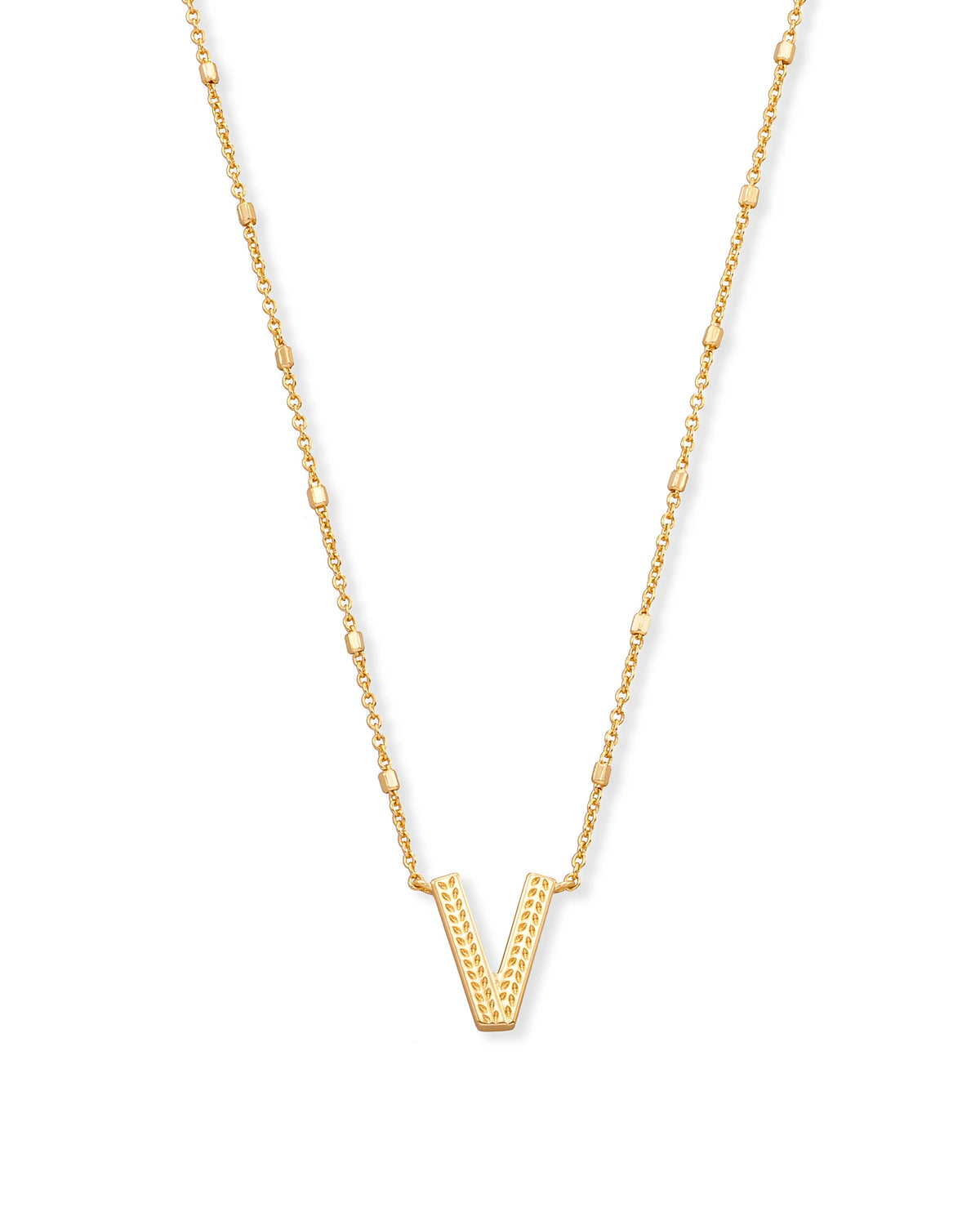 KS Letter V Pendant Necklace
