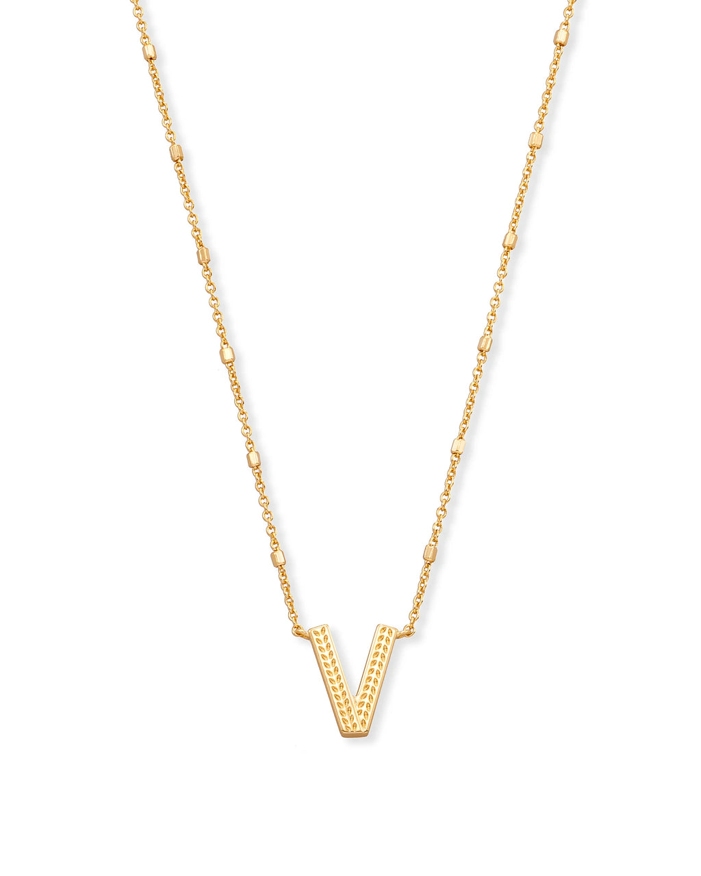 KS Letter V Pendant Necklace