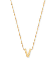 Load image into Gallery viewer, KS Letter V Pendant Necklace
