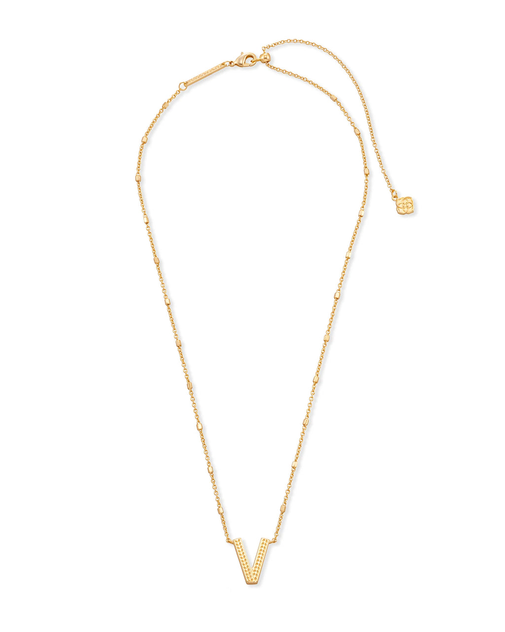 KS Letter V Pendant Necklace