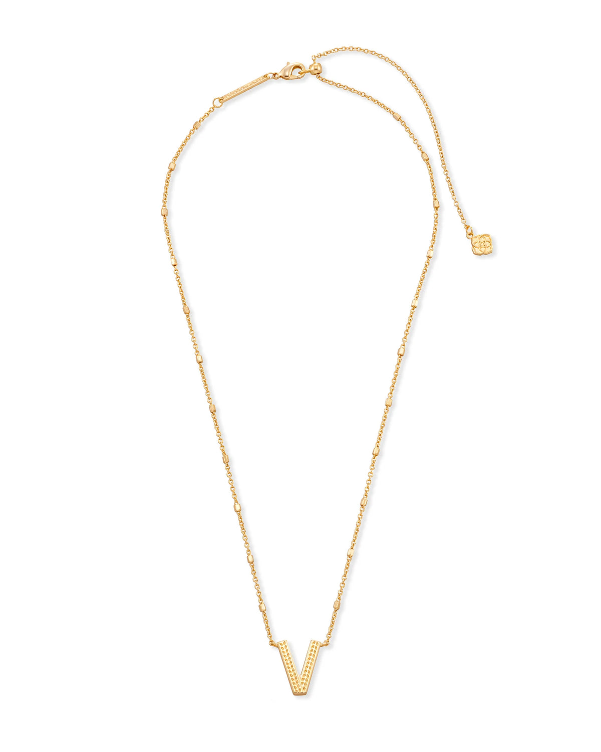 KS Letter V Pendant Necklace