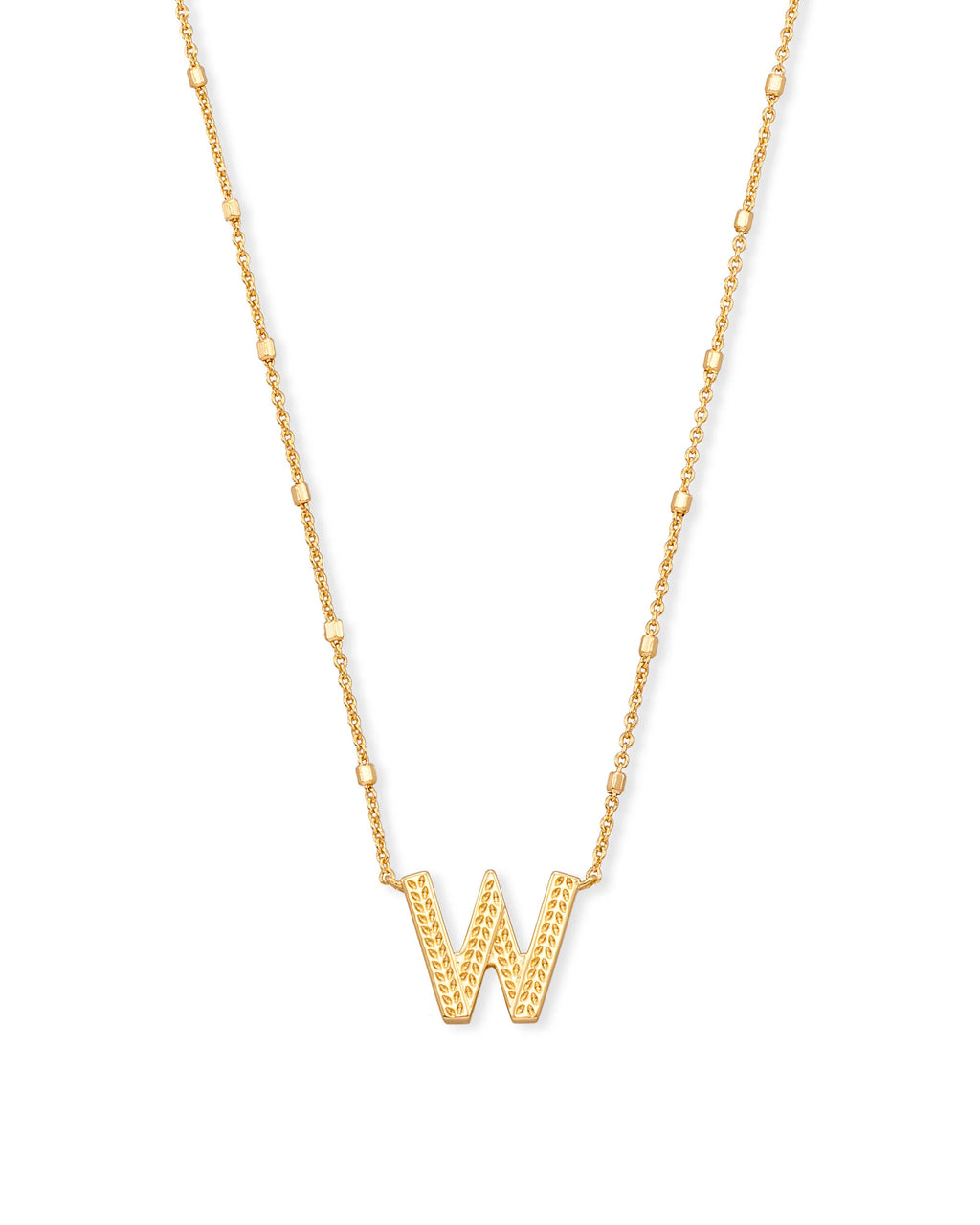 KS Letter W Pendant Necklace