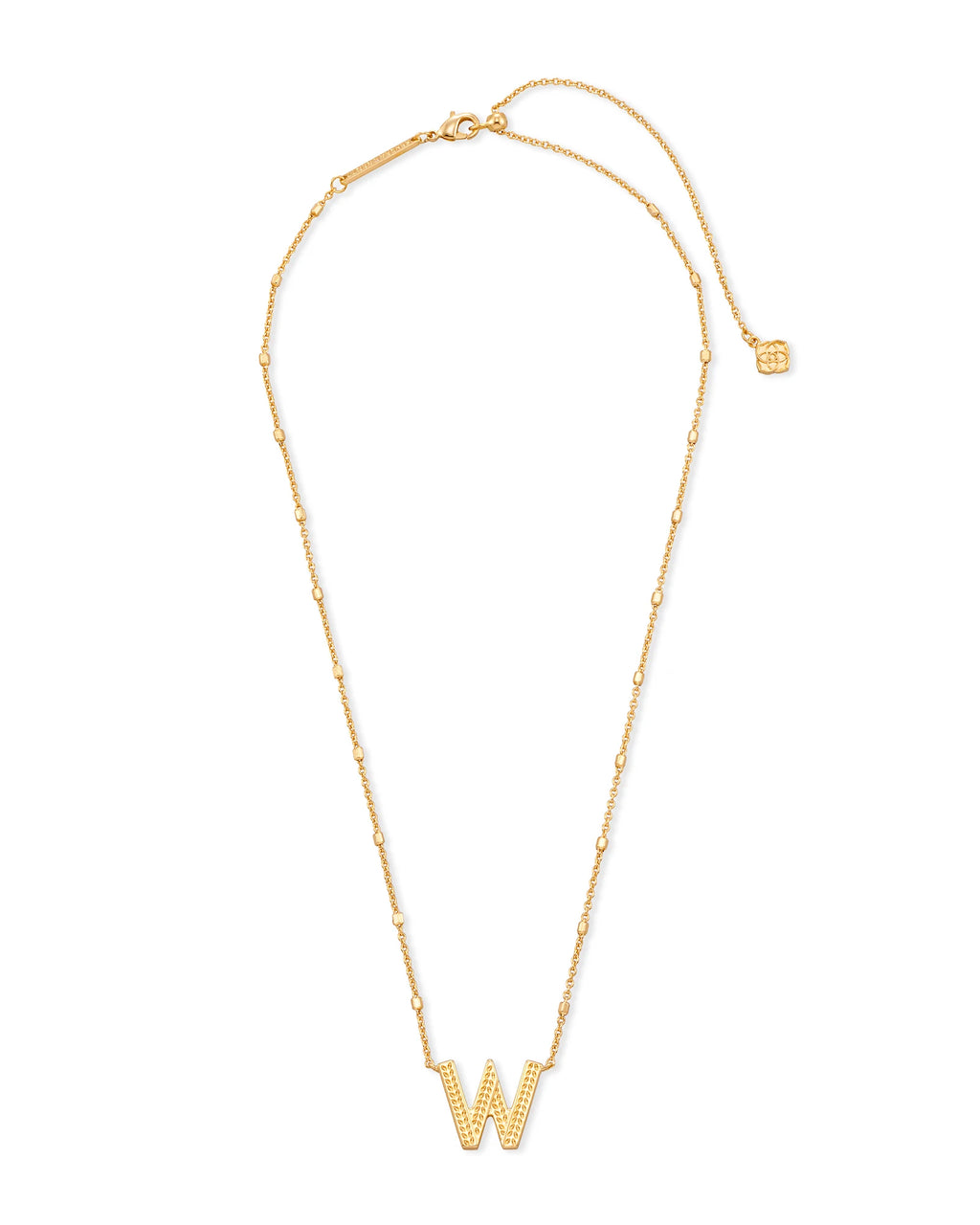 KS Letter W Pendant Necklace