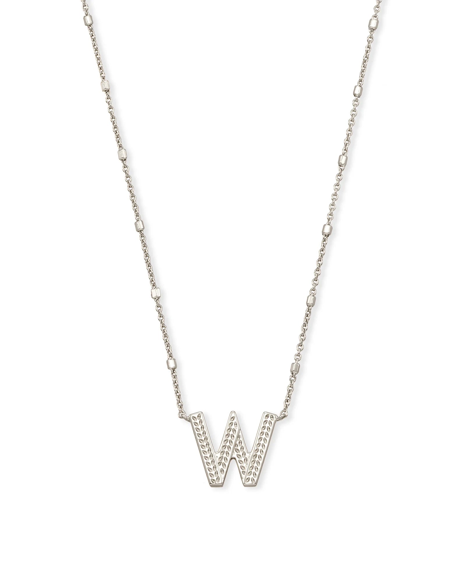 KS Letter W Pendant Necklace