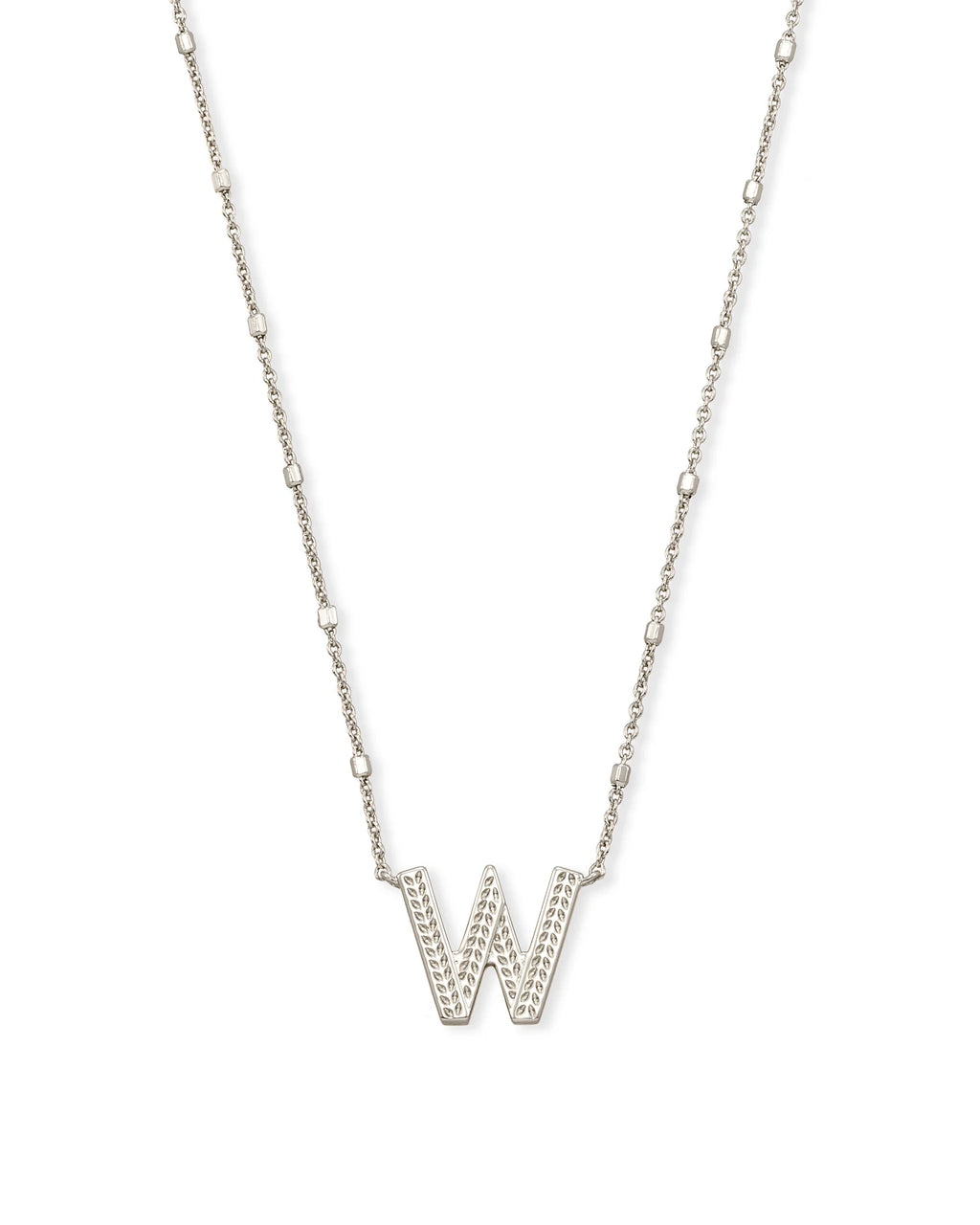 KS Letter W Pendant Necklace