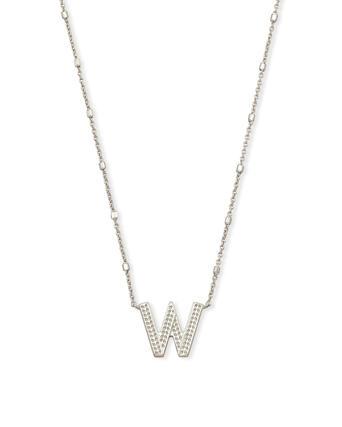 KS Letter W Pendant Necklace