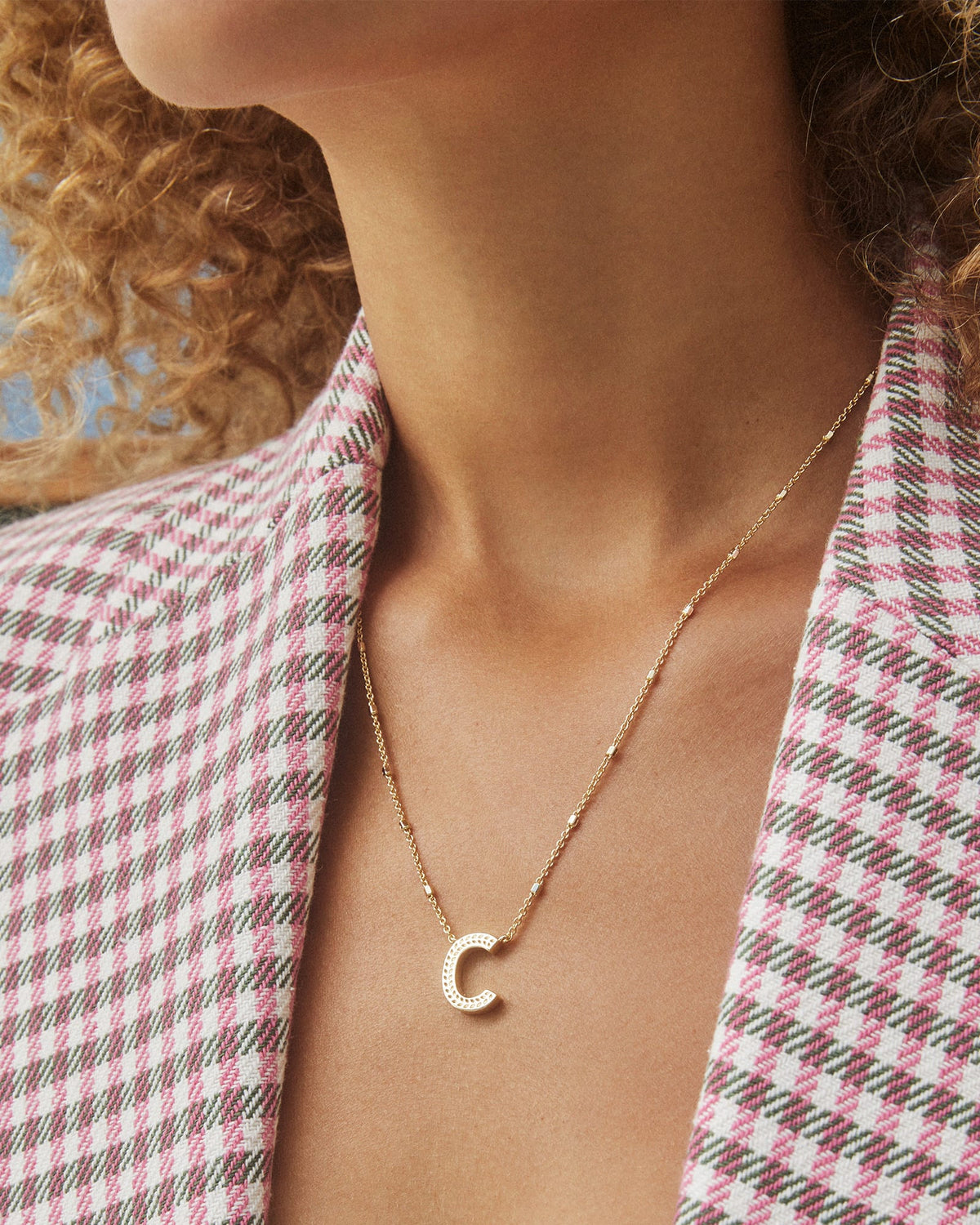 KS Letter C Pendant Necklace