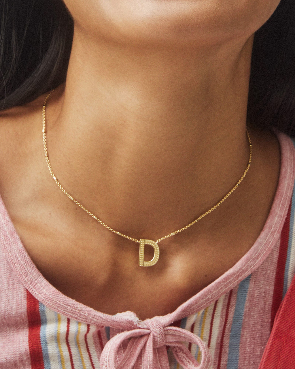 KS Letter D Pendant Necklace