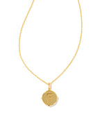 KS Letter F Disc Pendant Necklace