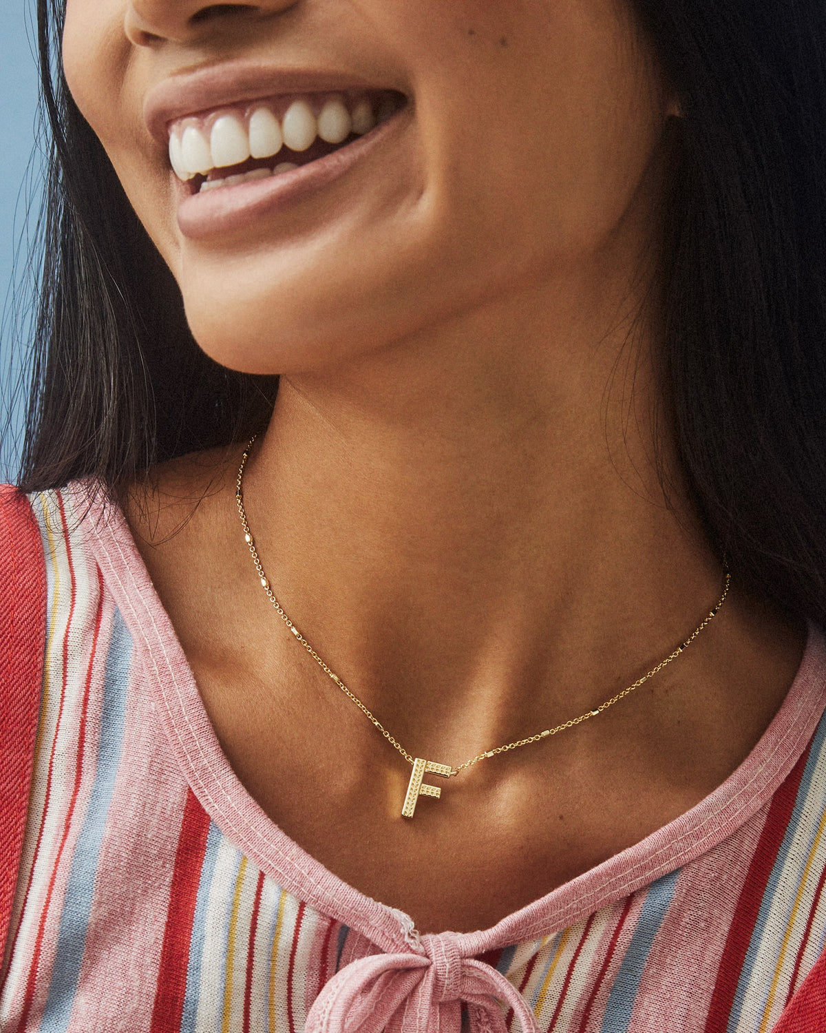 KS Letter F Pendant Necklace