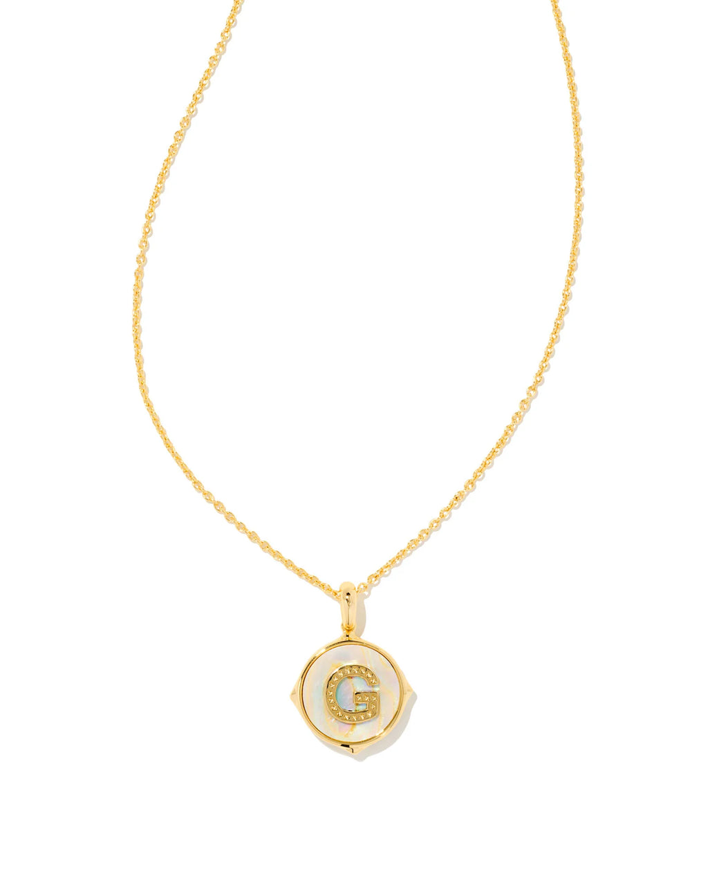 KS Letter G Disc Pendant Necklace