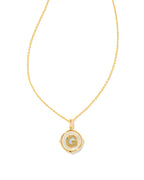KS Letter G Disc Pendant Necklace