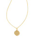 KS Letter I Disc Pendant Necklace