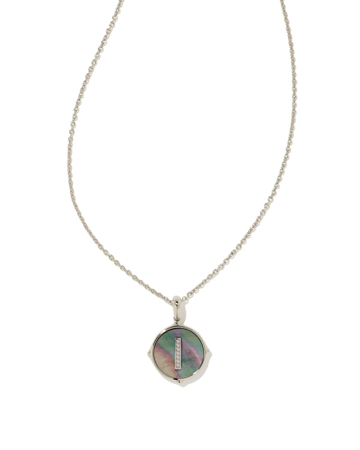 KS Letter I Disc Pendant Necklace