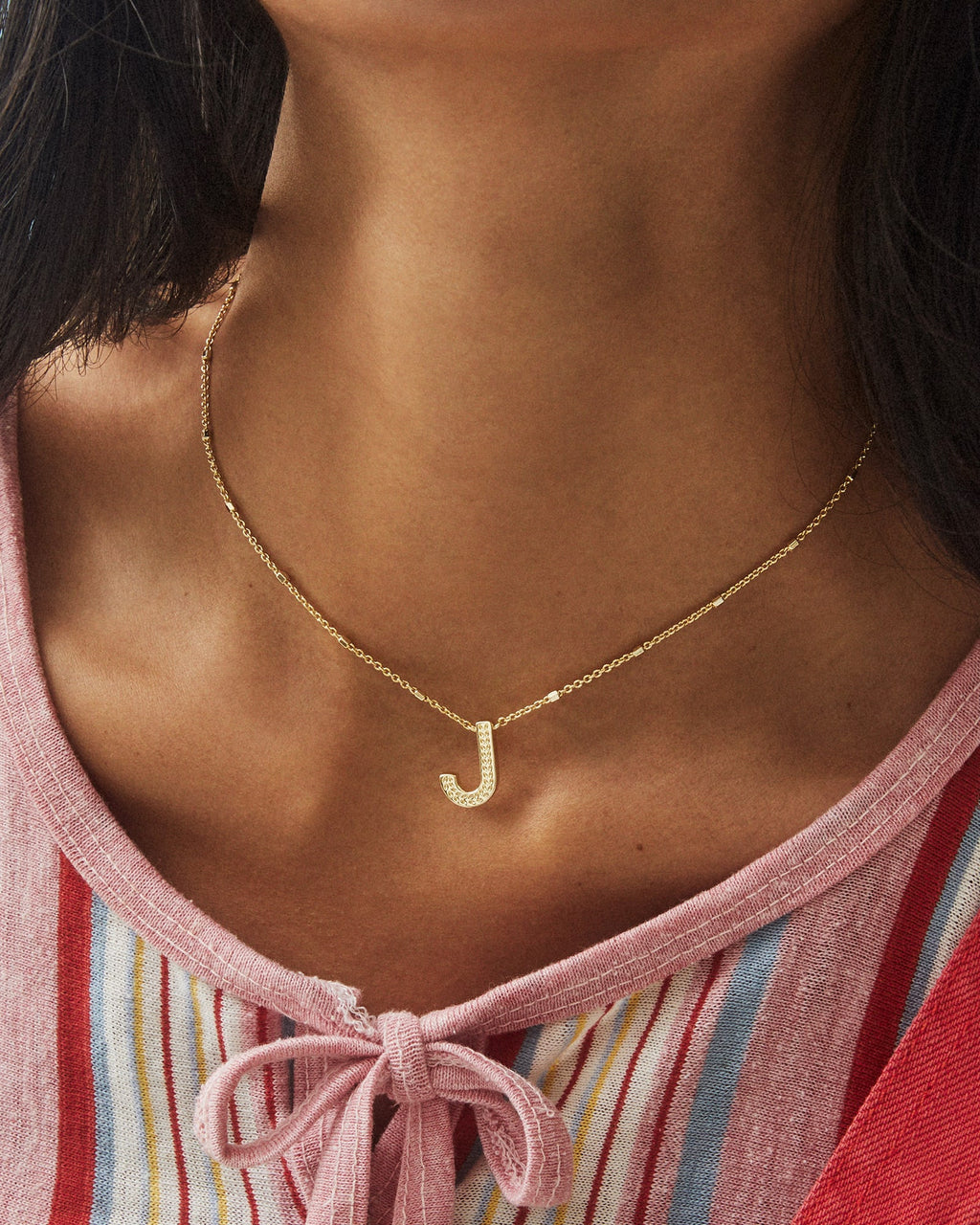 KS Letter J Pendant Necklace