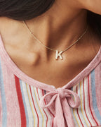 KS Letter K Pendant Necklace