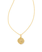 KS Letter L Disc Pendant Necklace