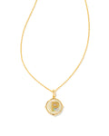 KS Letter P Disc Pendant Necklace
