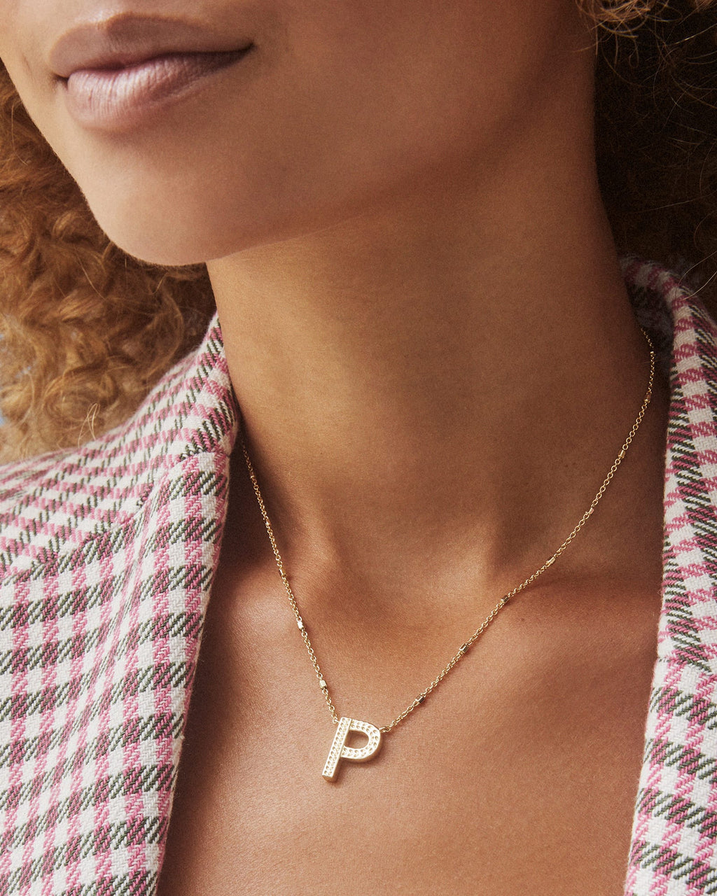 KS Letter P Pendant Necklace