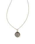 KS Letter R Disc Pendant Necklace