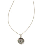 KS Letter R Disc Pendant Necklace